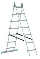 Лестница стремянка двухсекционная алюминиевая LWI  2*15